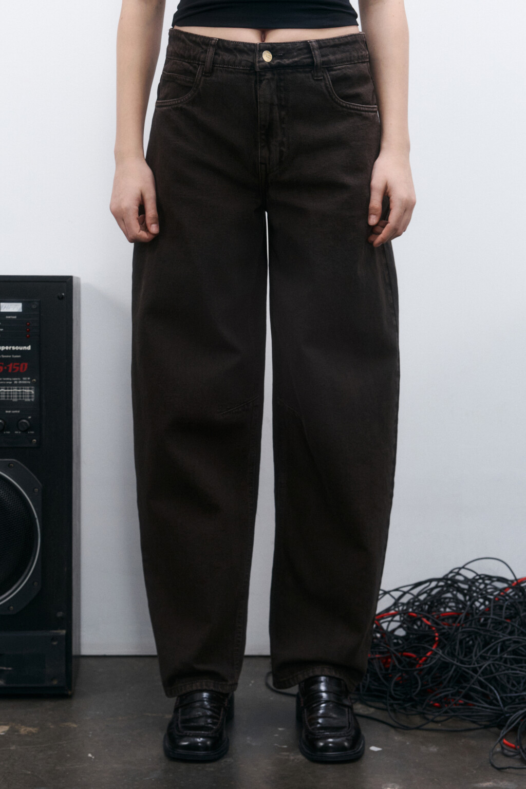 Джинсы barrel fit со средней посадкой - цвет зеленый - 2