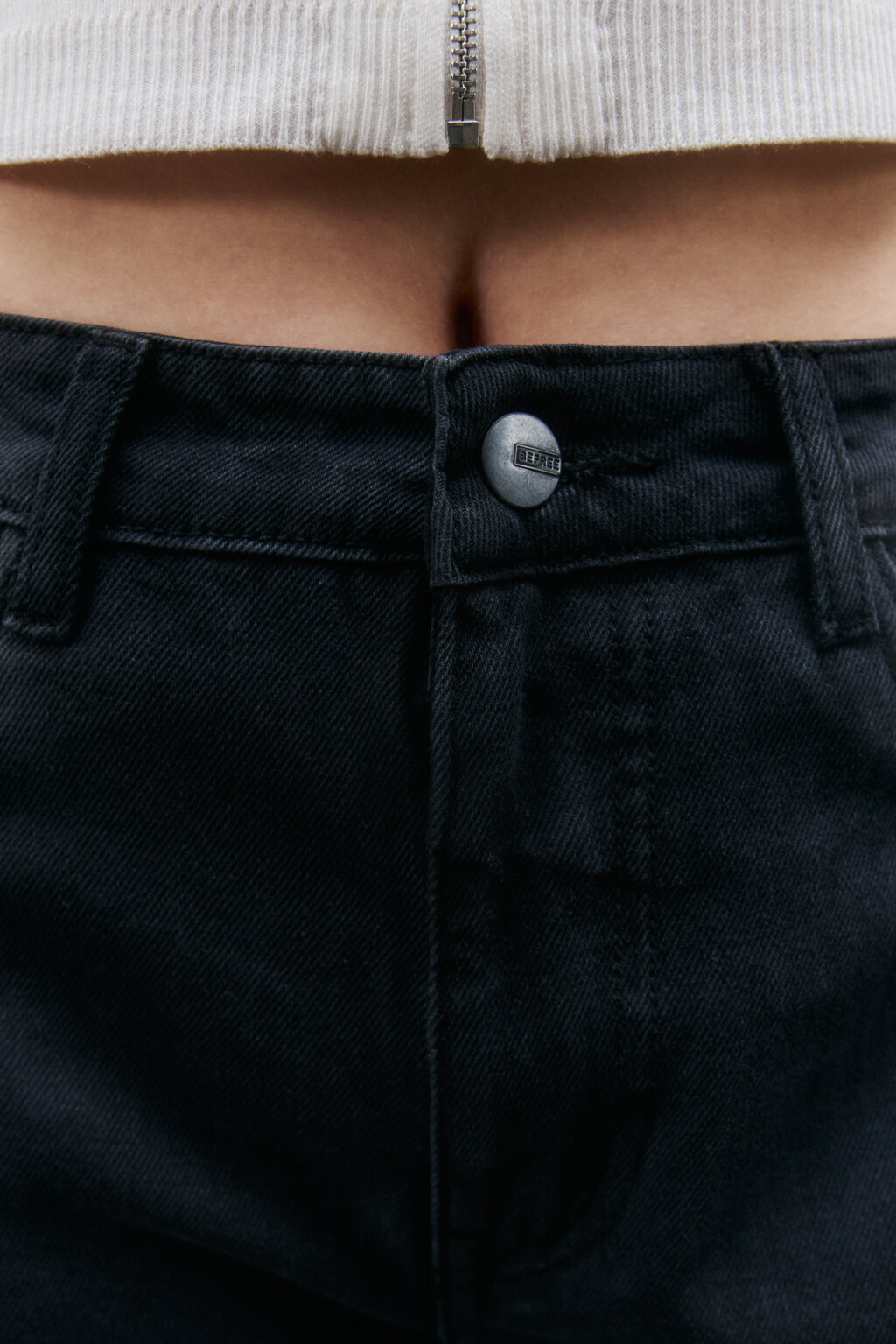 Джинсы barrel fit со средней посадкой - цвет черный - 5