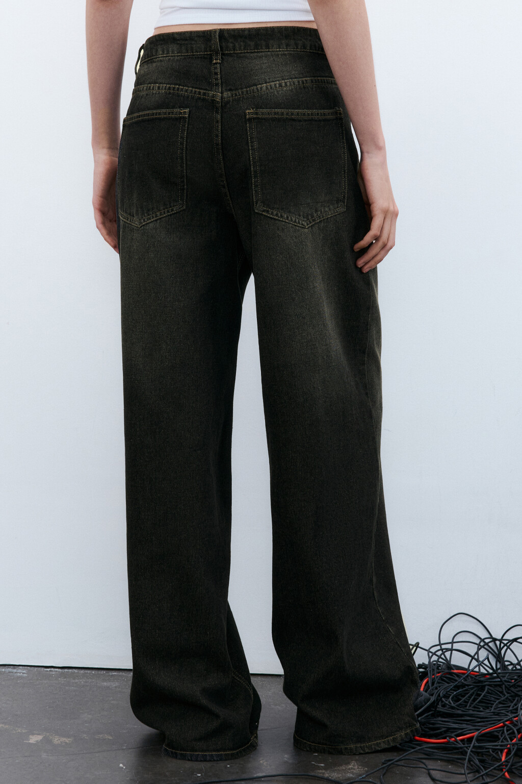 Джинсы baggy fit со средней посадкой - цвет темный тинт - 3