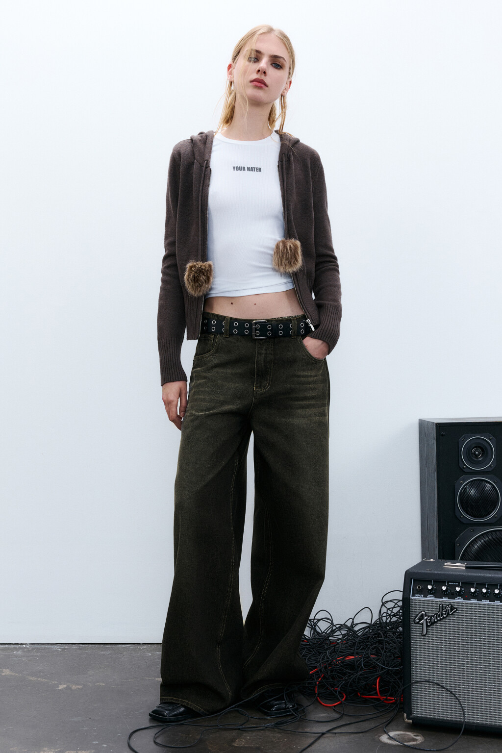 Джинсы baggy fit со средней посадкой - цвет темный тинт - 4