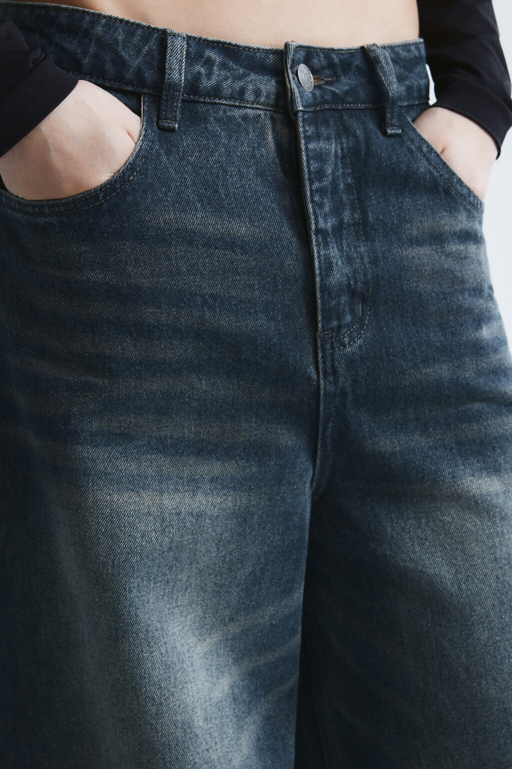 Джинсы baggy fit со средней посадкой - цвет синий - 6