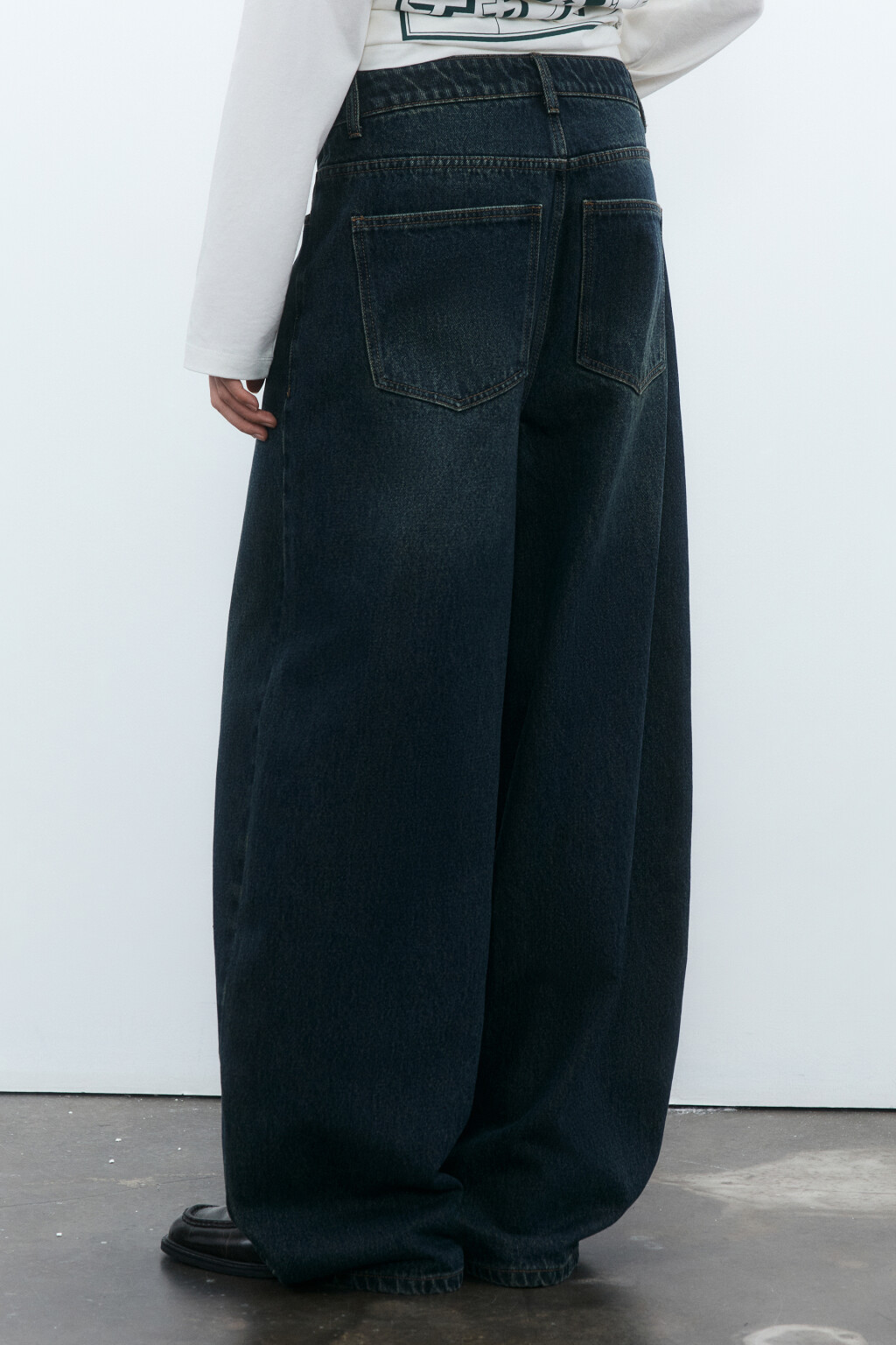 Джинсы baggy fit со средней посадкой - цвет темный тинт - 3