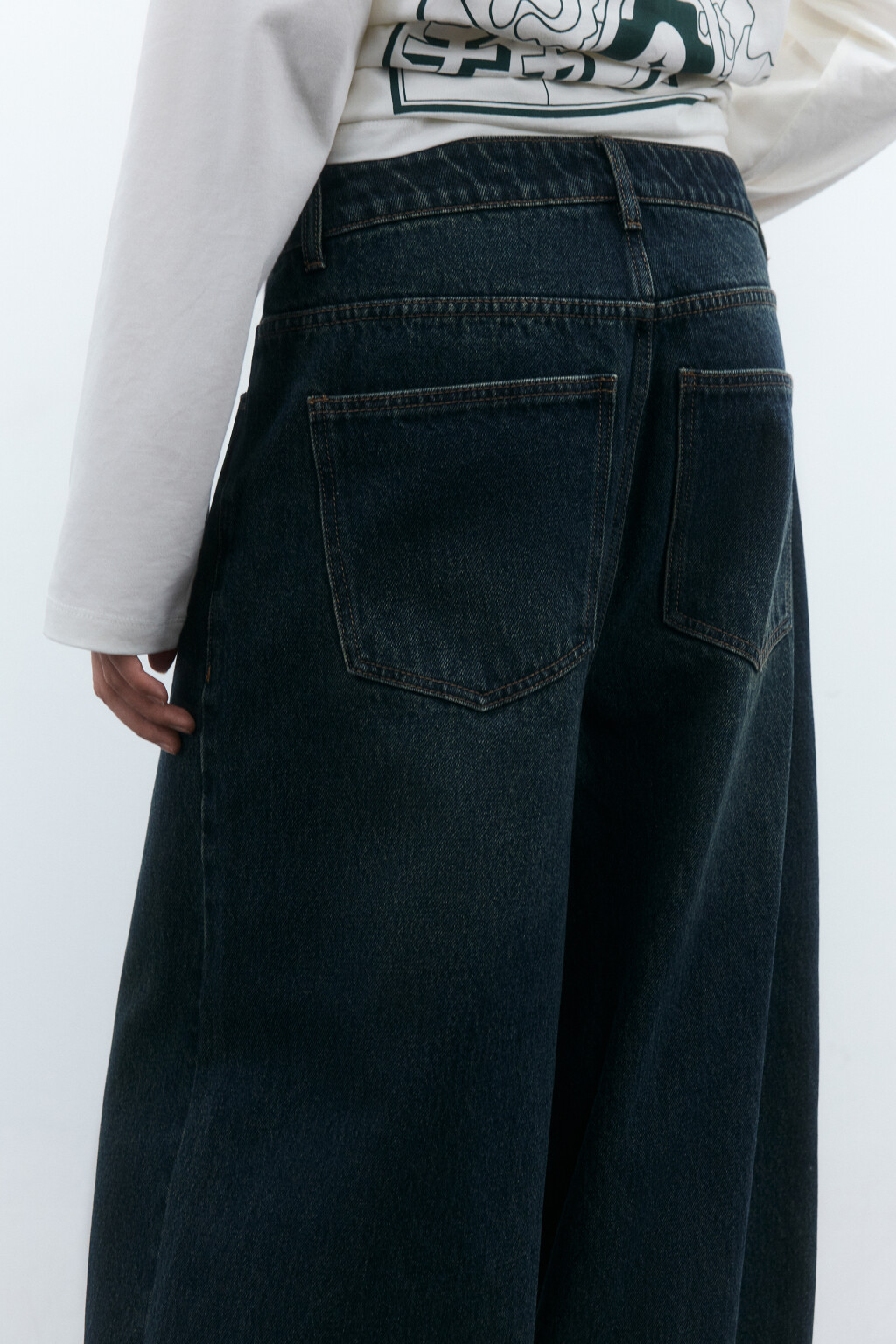 Джинсы baggy fit со средней посадкой - цвет темный тинт - 6