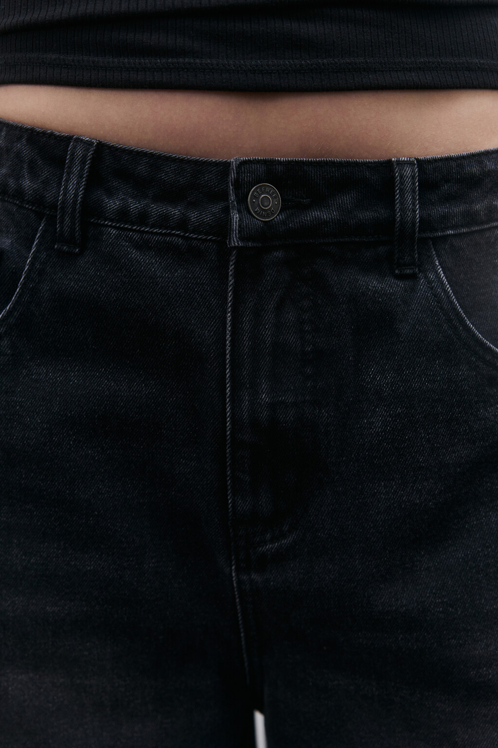 Джинсы baggy fit со средней посадкой - цвет черный - 5