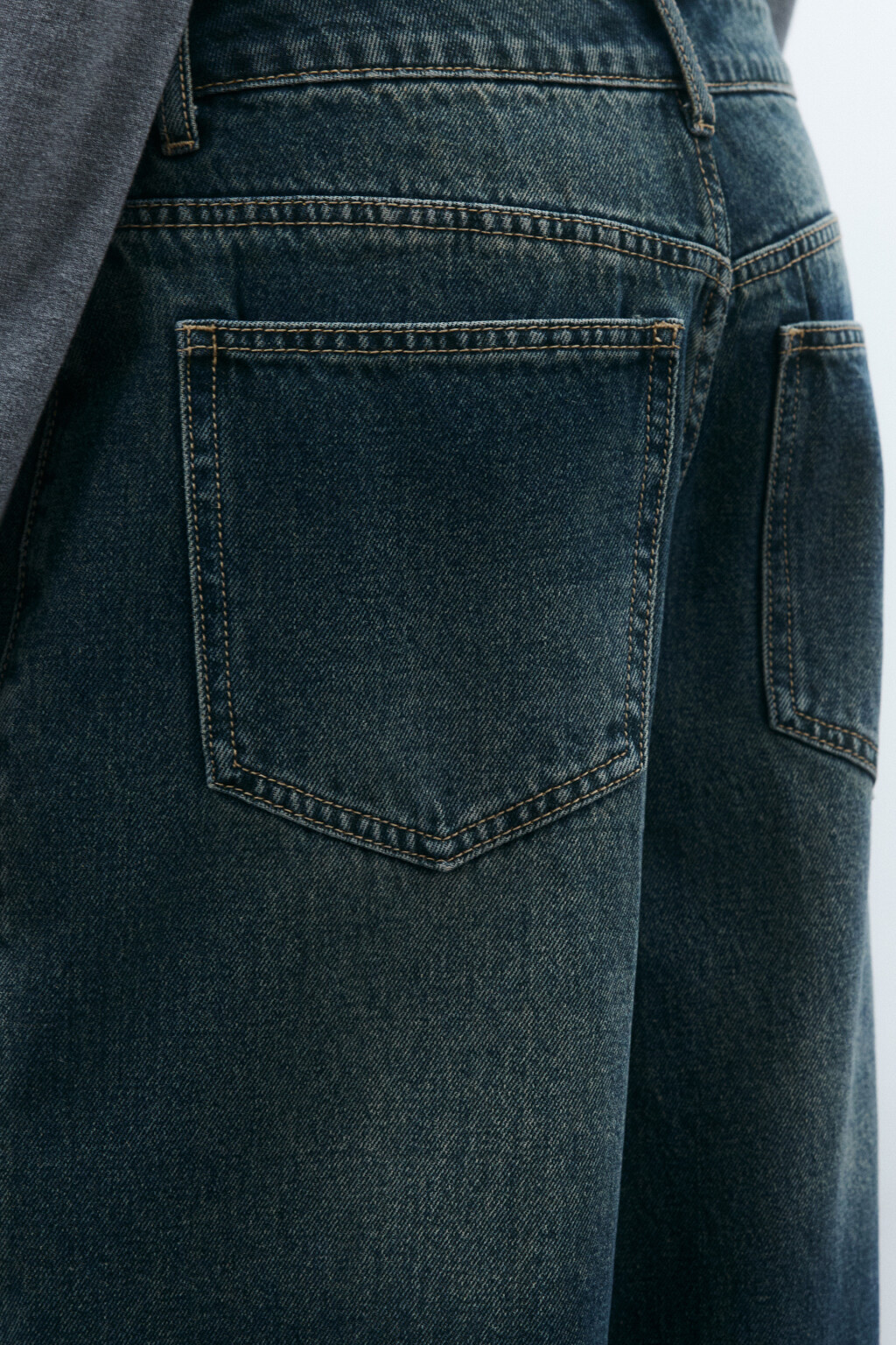 Джинсы baggy fit со средней посадкой - цвет серый - 7