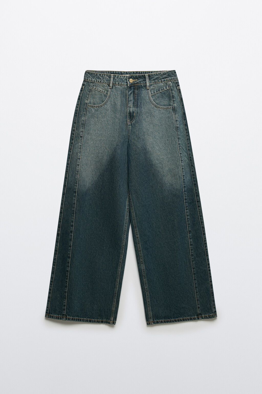 Джинсы baggy fit со средней посадкой - цвет темный тинт - 7