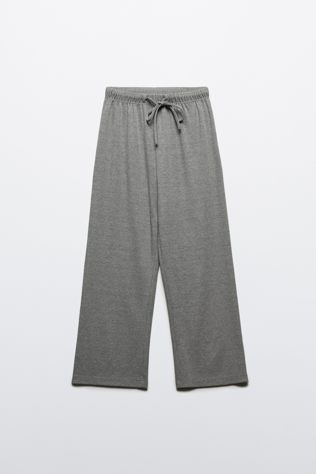 Брюки широкие трикотажные - цвет серый - 7
