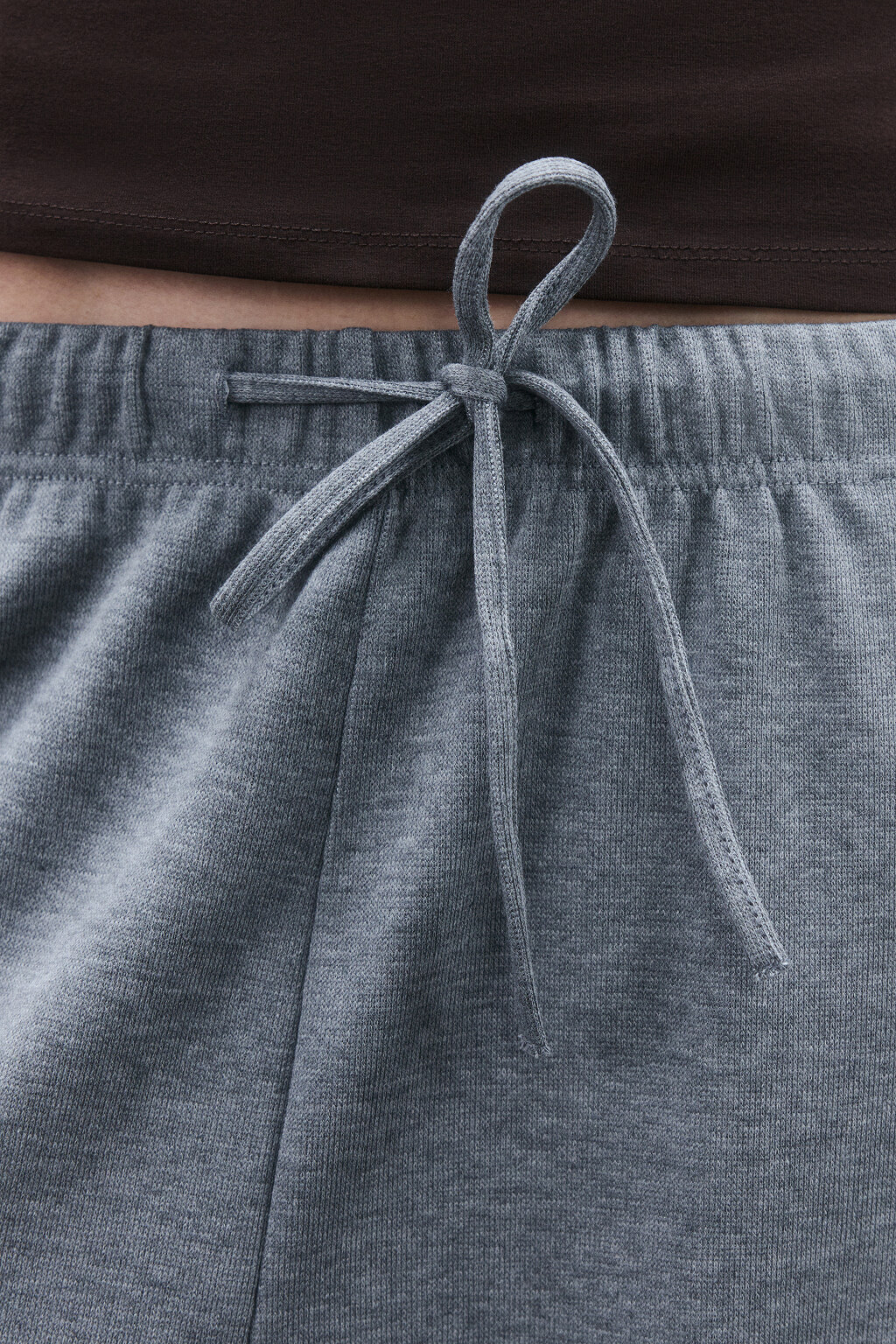 Брюки широкие трикотажные - цвет серый - 5