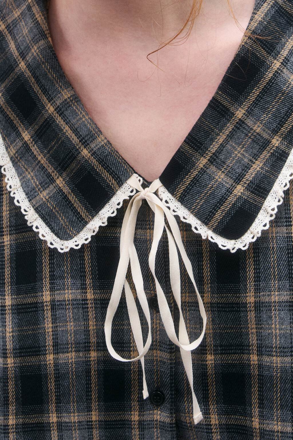 Блузка фланелевая с воротничком - цвет мультиколор - 6