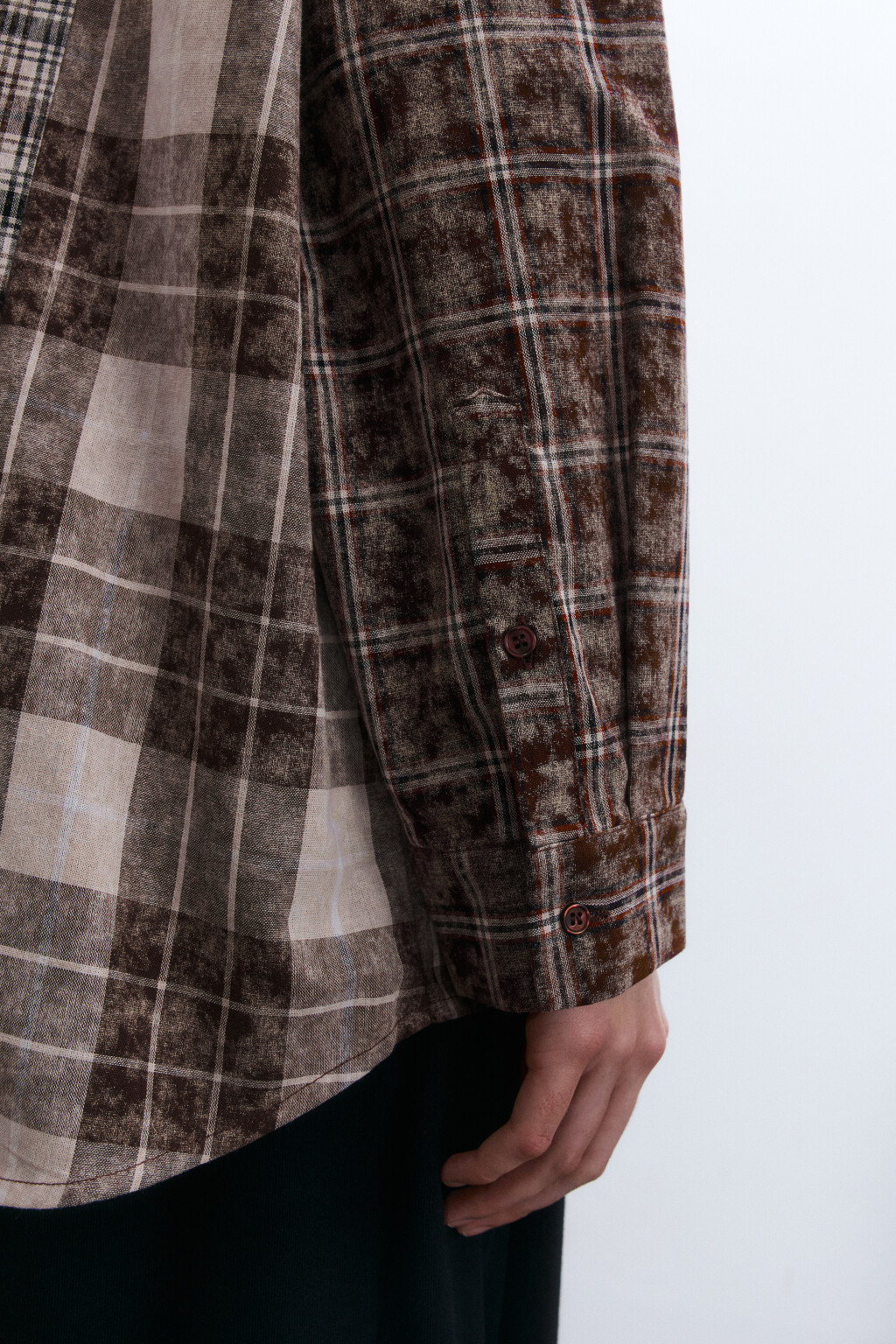 Рубашка oversize фланелевая в клетку - цвет мультиколор - 13