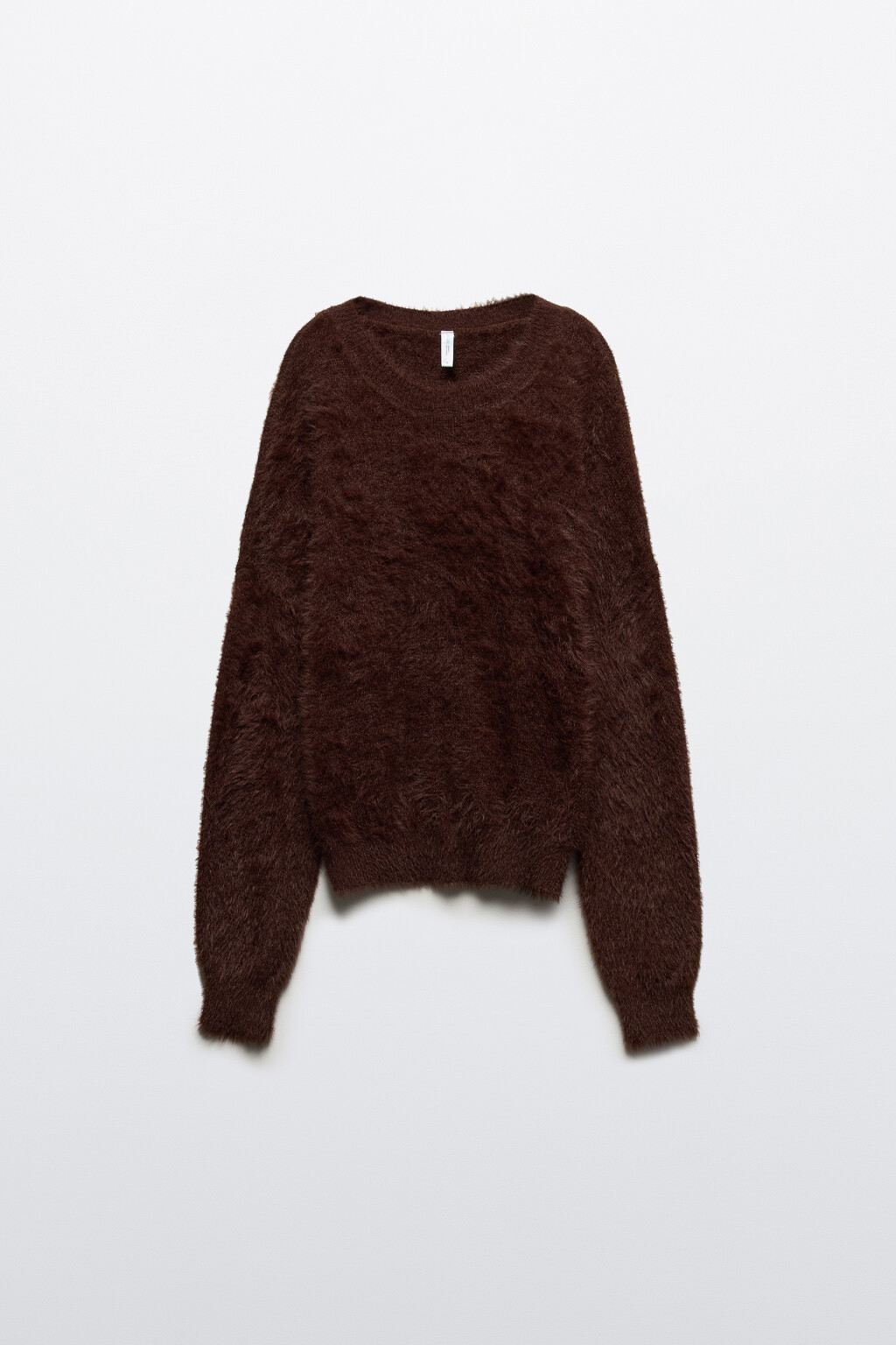 Джемпер вязаный пушистый - цвет коричневый - 8