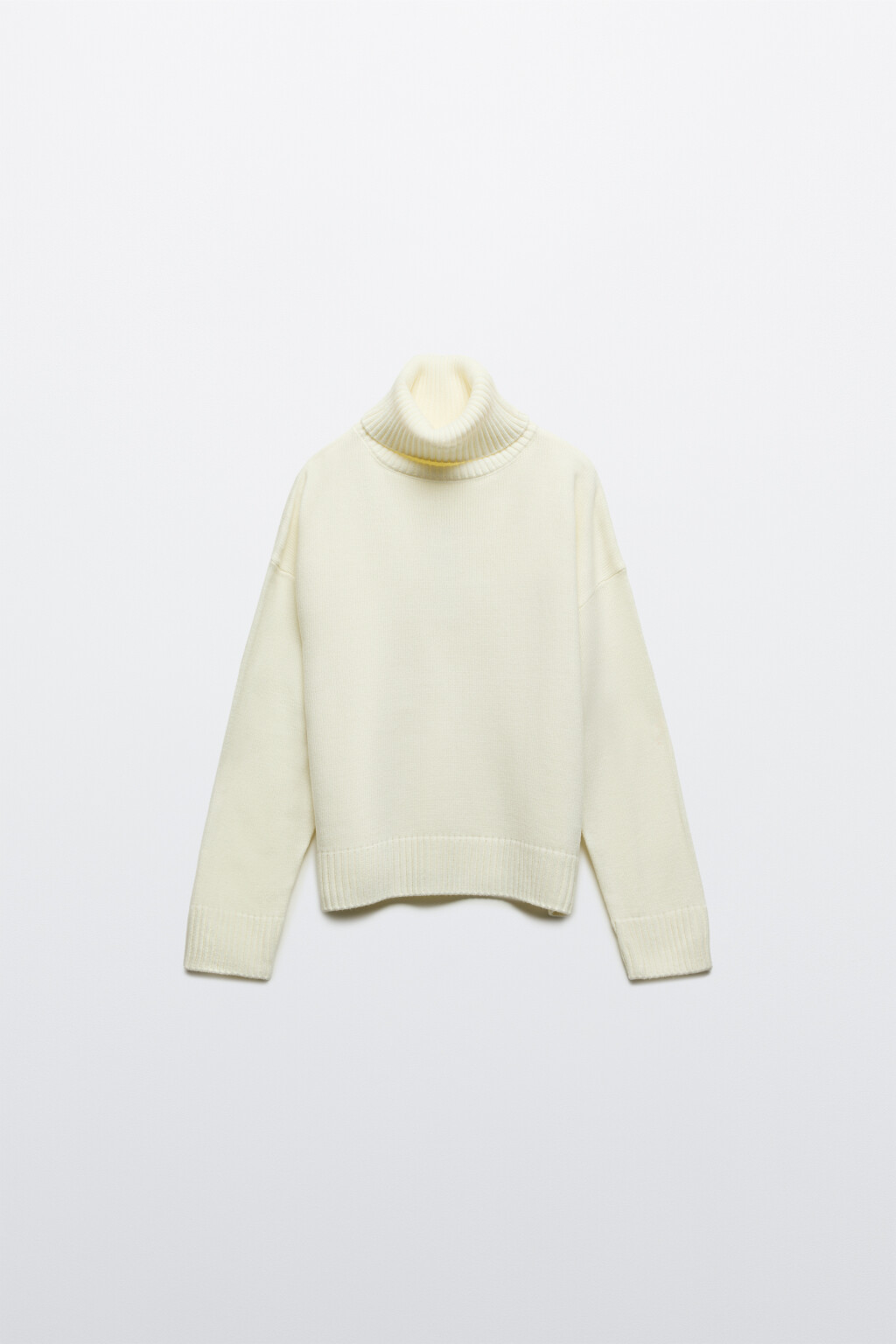 Свитер oversize с горлом - цвет молочный - 8