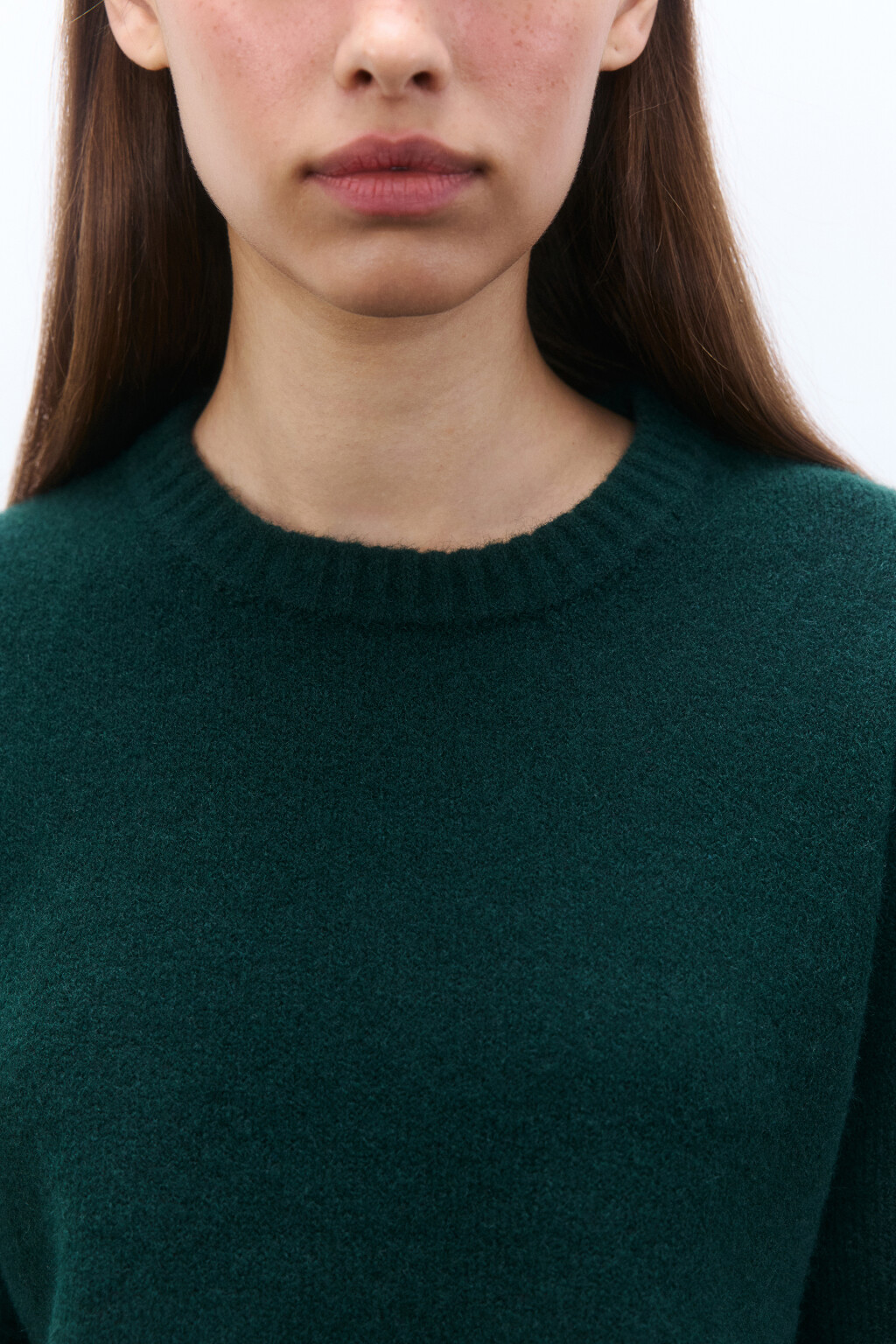 Джемпер вязаный с шерстью - цвет зеленый - 5