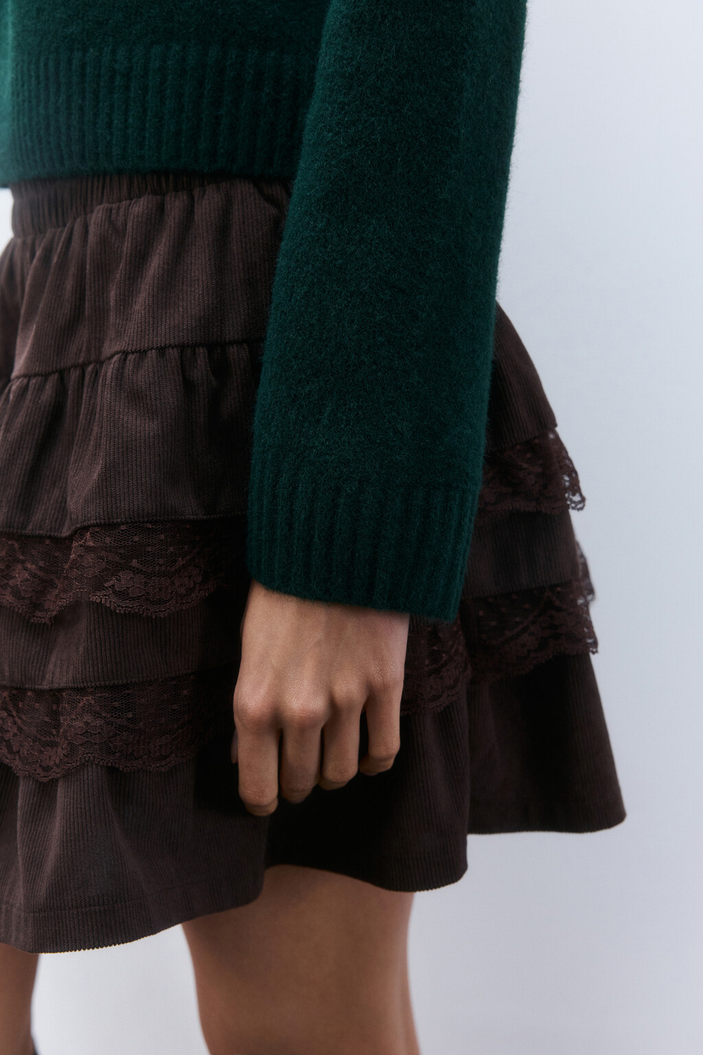 Джемпер вязаный с шерстью - цвет зеленый - 6