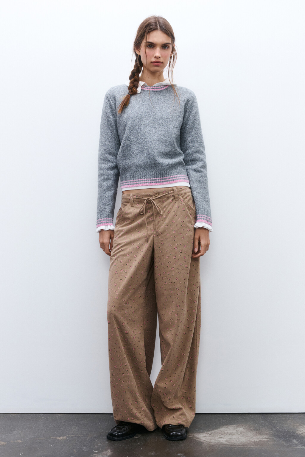 Джемпер вязаный с шерстью - цвет серый - 5