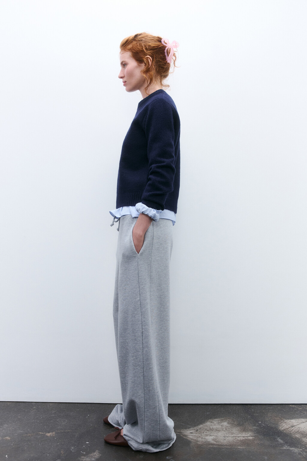 Джемпер вязаный с шерстью - цвет голубой - 3