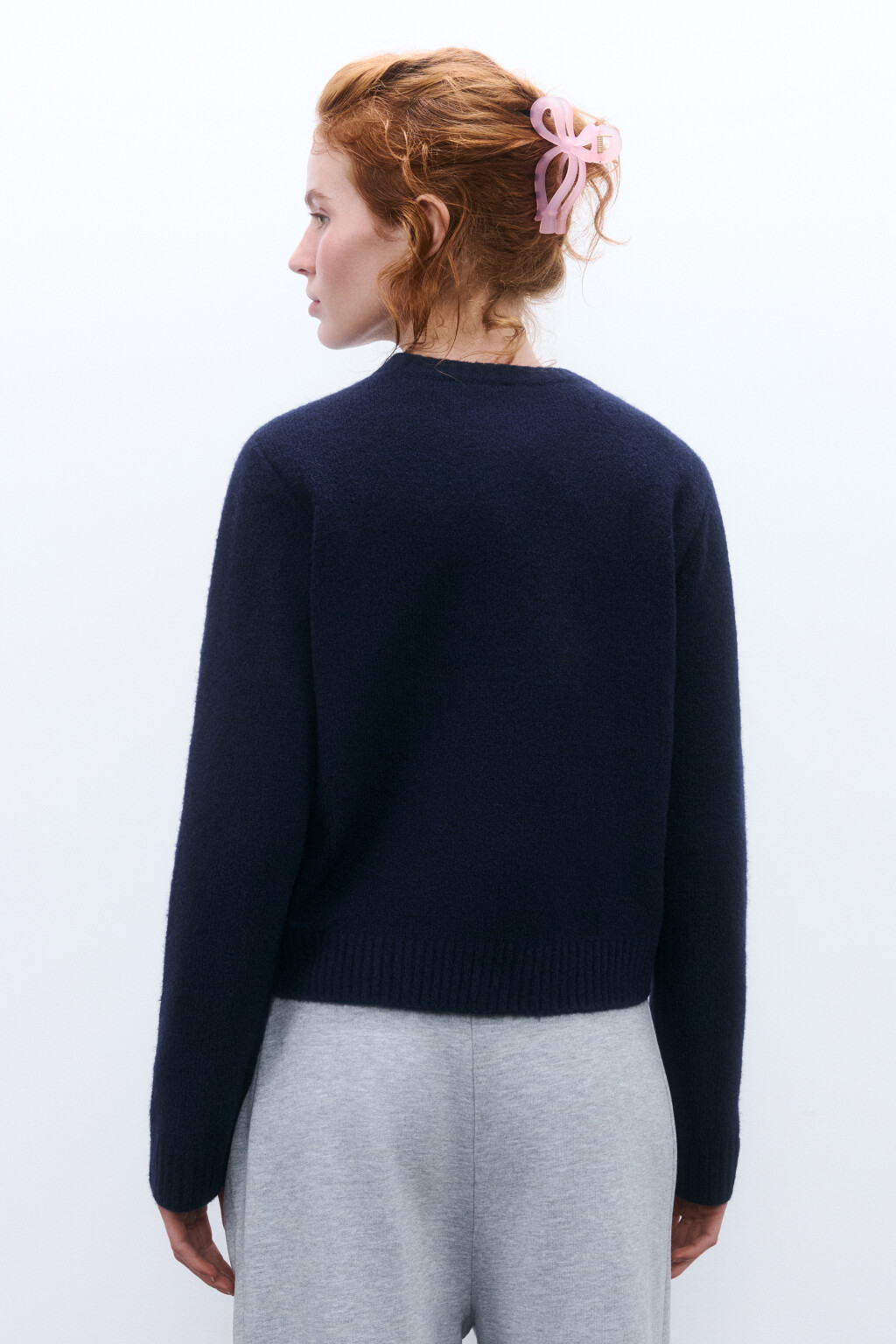 Джемпер вязаный с шерстью - цвет голубой - 5