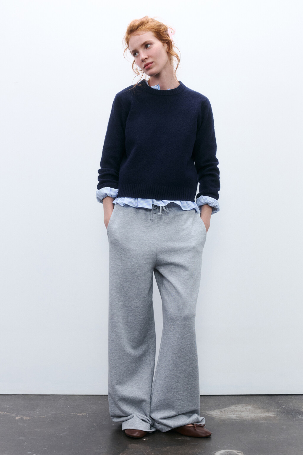 Джемпер вязаный с шерстью - цвет голубой - 6