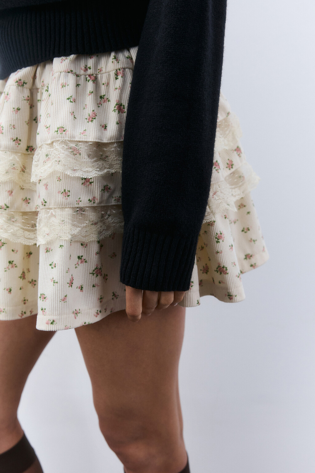 Свитер с воротником на молнии - цвет черный - 6