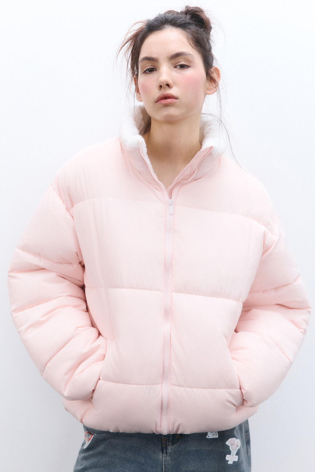Куртка стеганая с теплой подкладкой - цвет розовый - 1