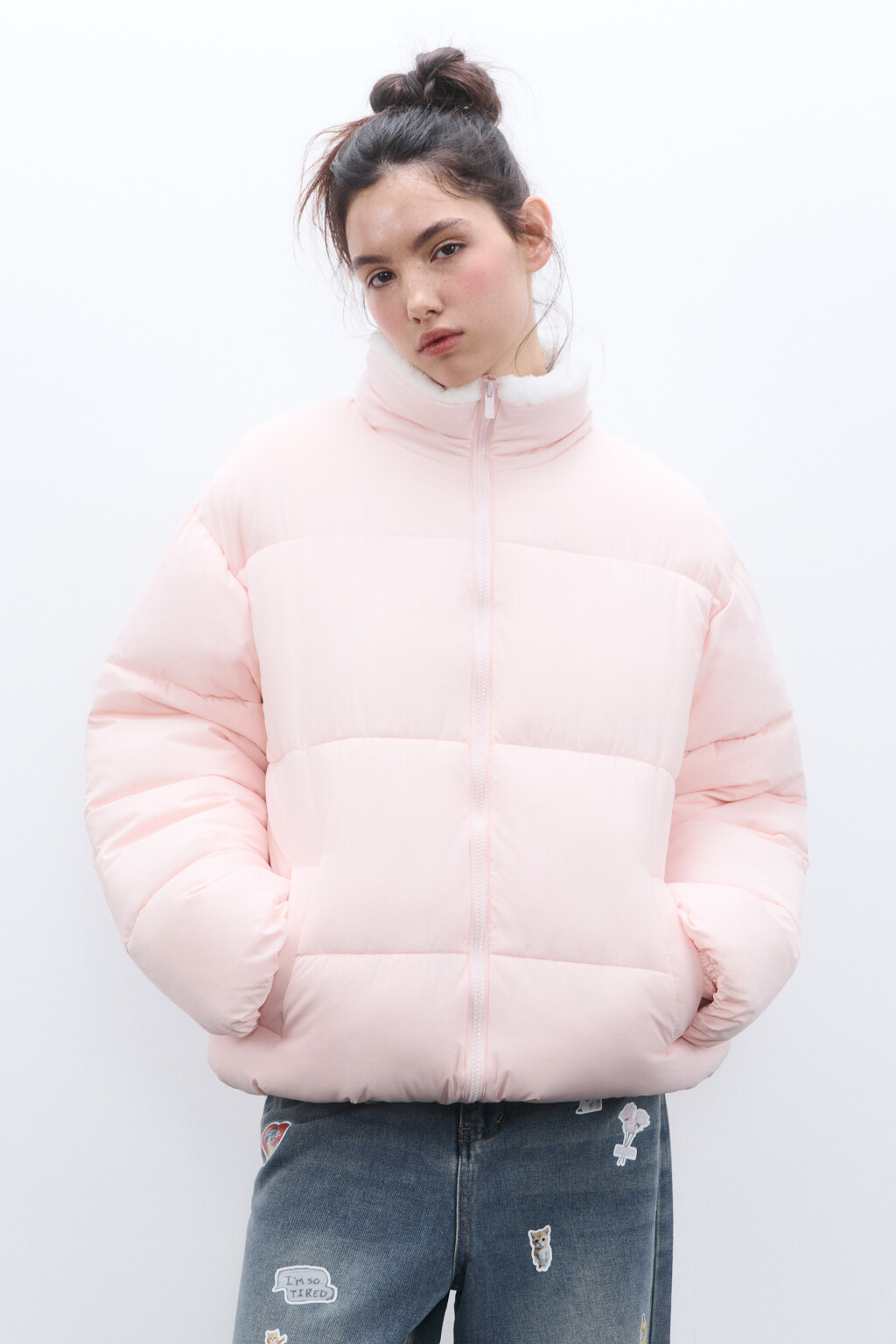 Куртка стеганая с теплой подкладкой - цвет розовый - 2