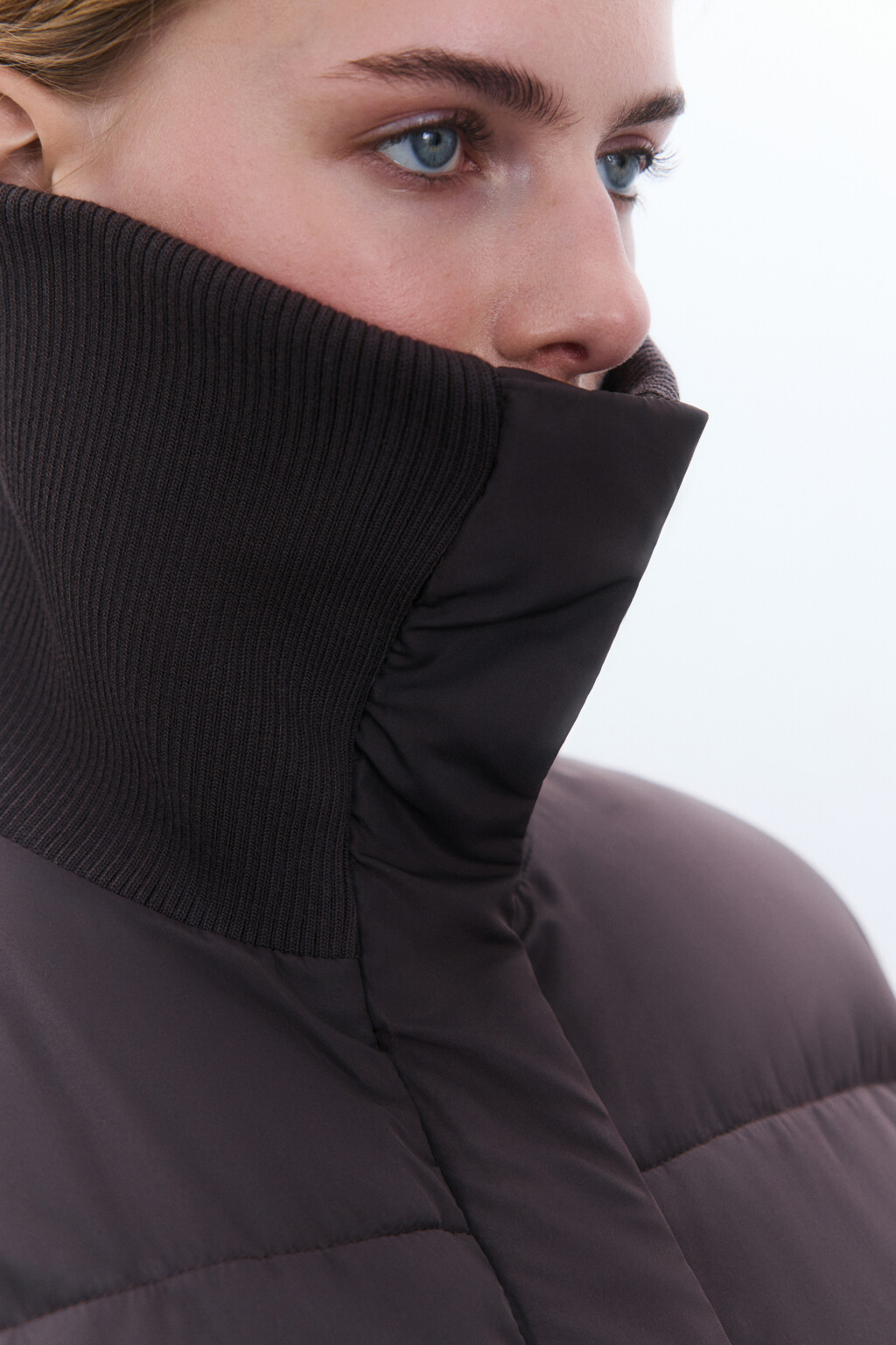 Куртка укороченная с воротником-стойкой - цвет коричневый - 6