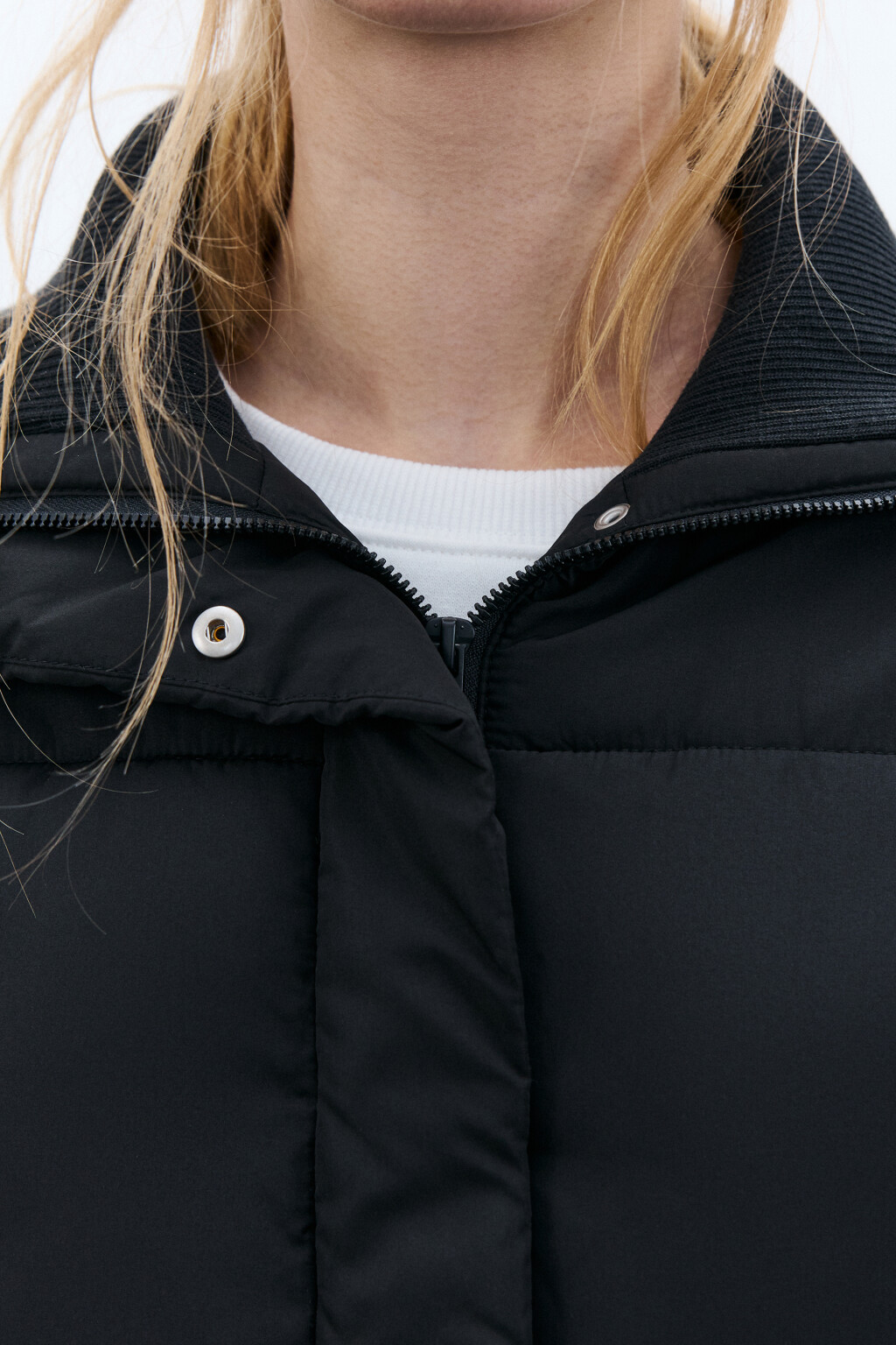 Куртка укороченная с воротником-стойкой - цвет черный - 5