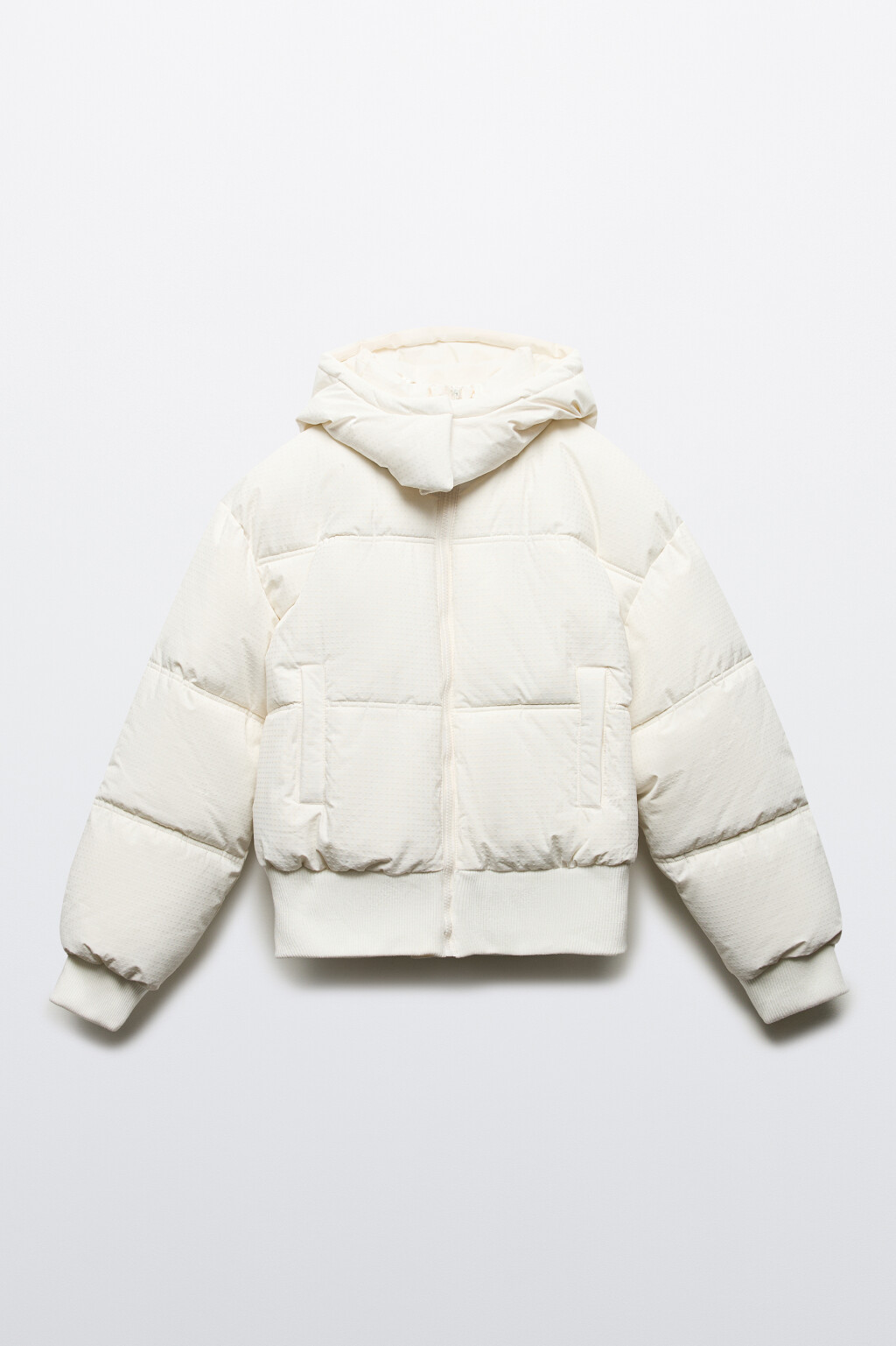 Куртка укороченная с капюшоном - цвет молочный - 8