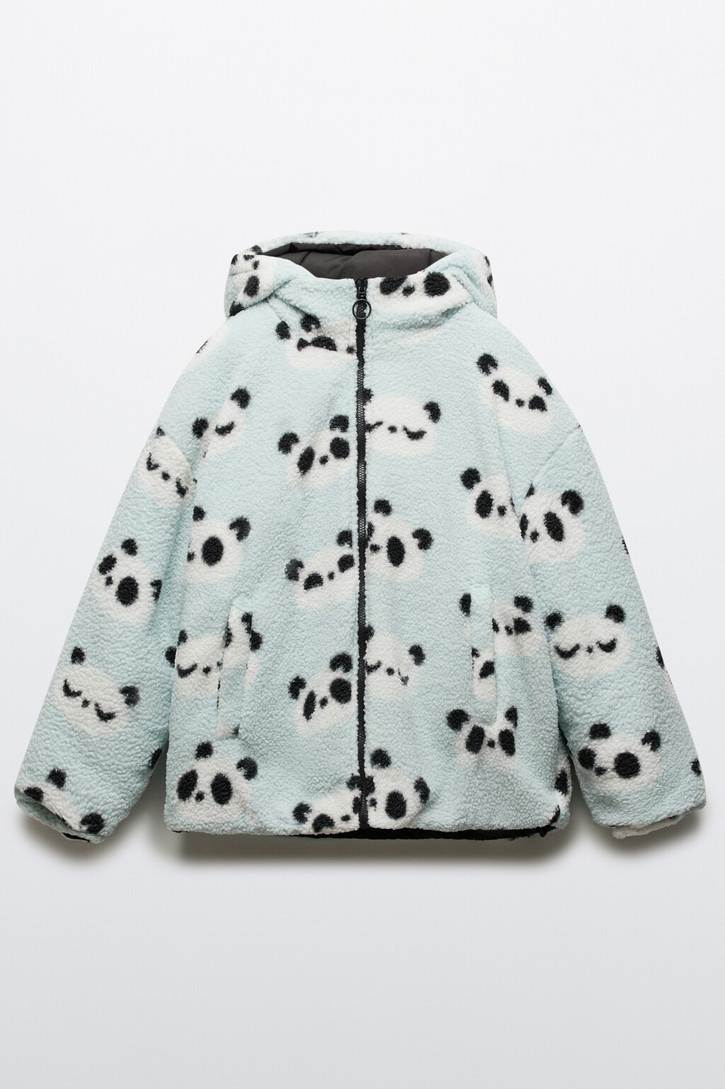 Куртка двусторонняя с капюшоном - цвет черный - 9