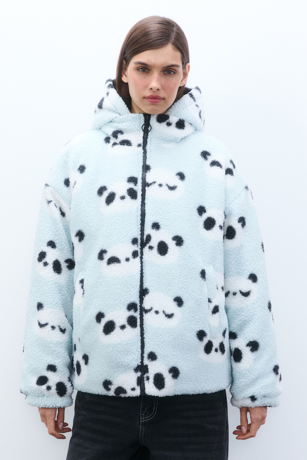 Куртка двусторонняя с капюшоном - цвет черный - 2