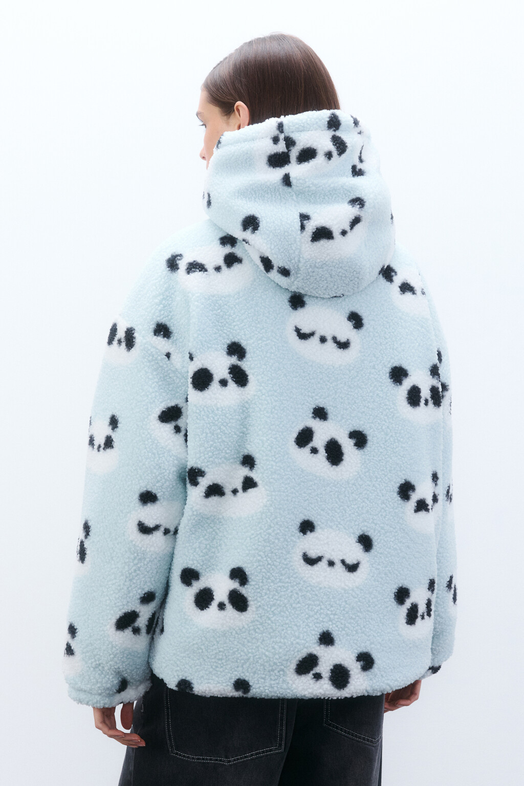 Куртка двусторонняя с капюшоном - цвет черный - 3