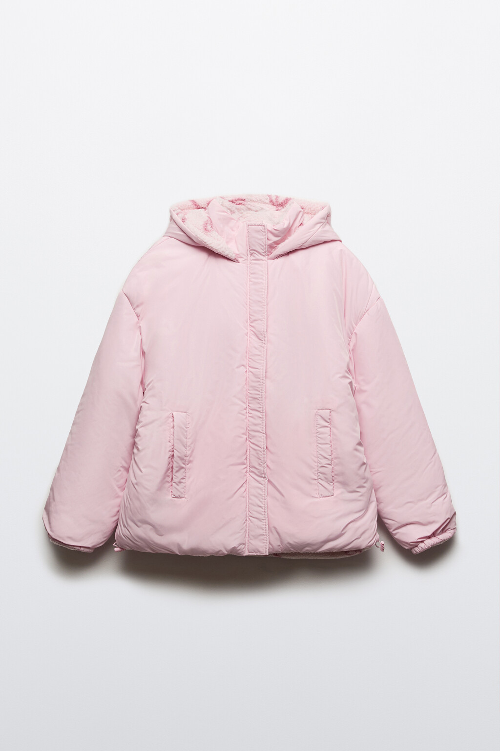 Куртка двусторонняя с капюшоном - цвет розовый - 9