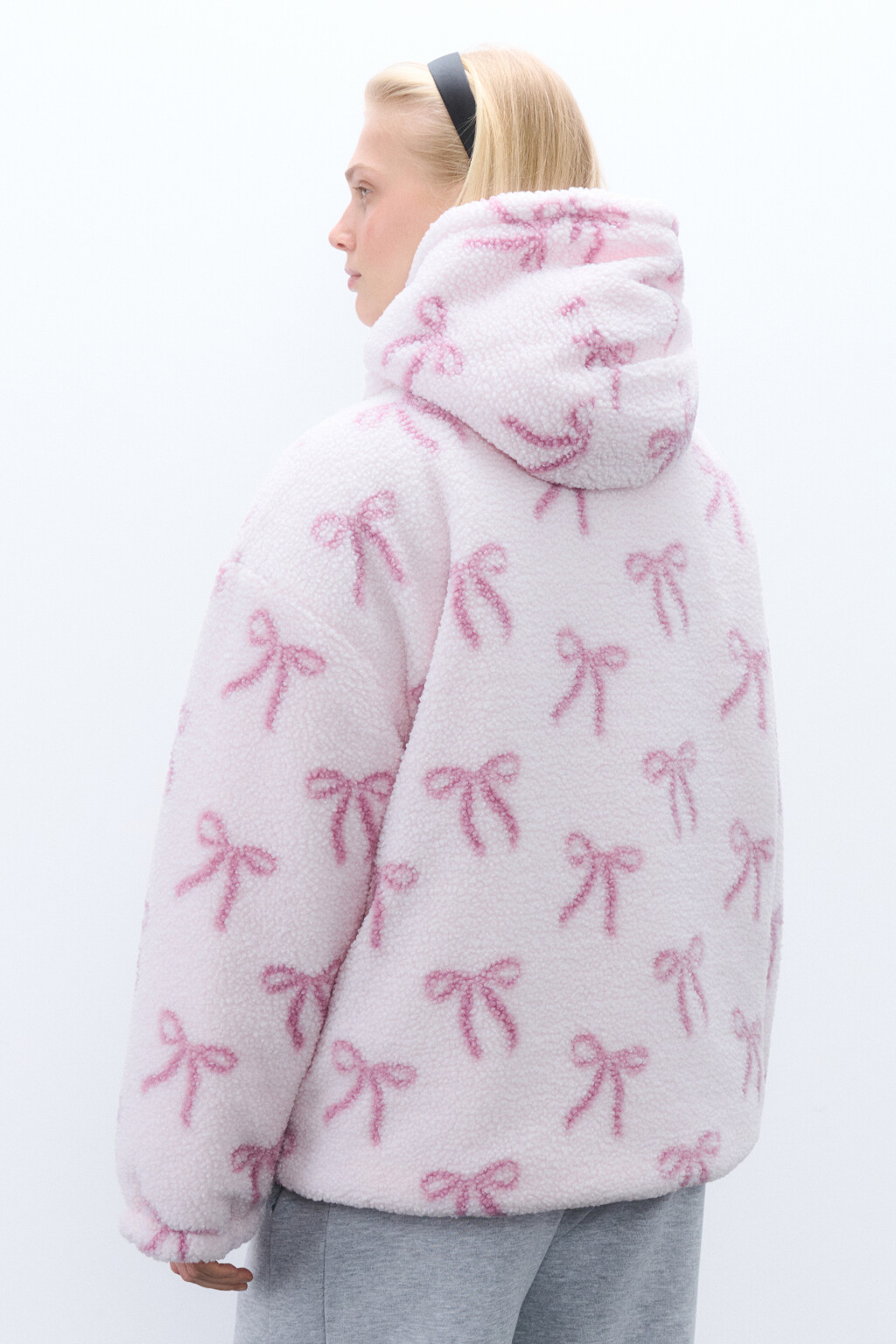 Куртка двусторонняя с капюшоном - цвет розовый - 3