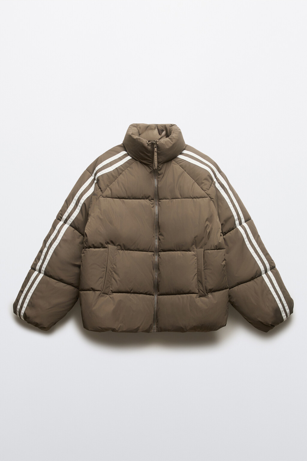 Куртка стеганая с лампасами - цвет зеленый - 7