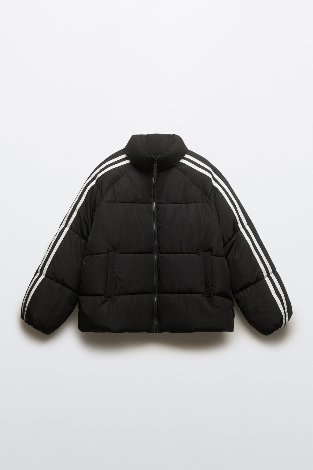 Куртка стеганая с лампасами - цвет черный - 8