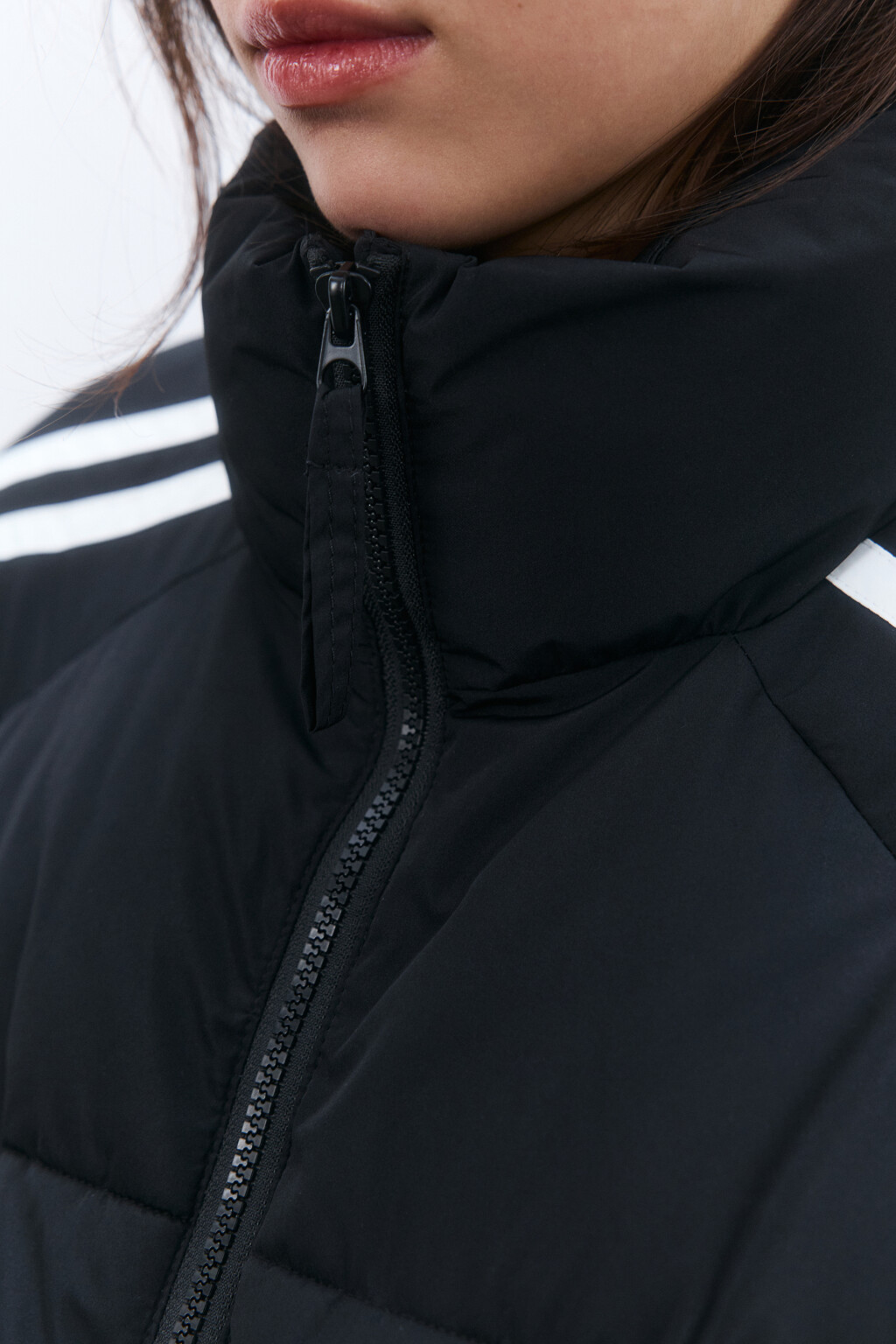 Куртка стеганая с лампасами - цвет черный - 5