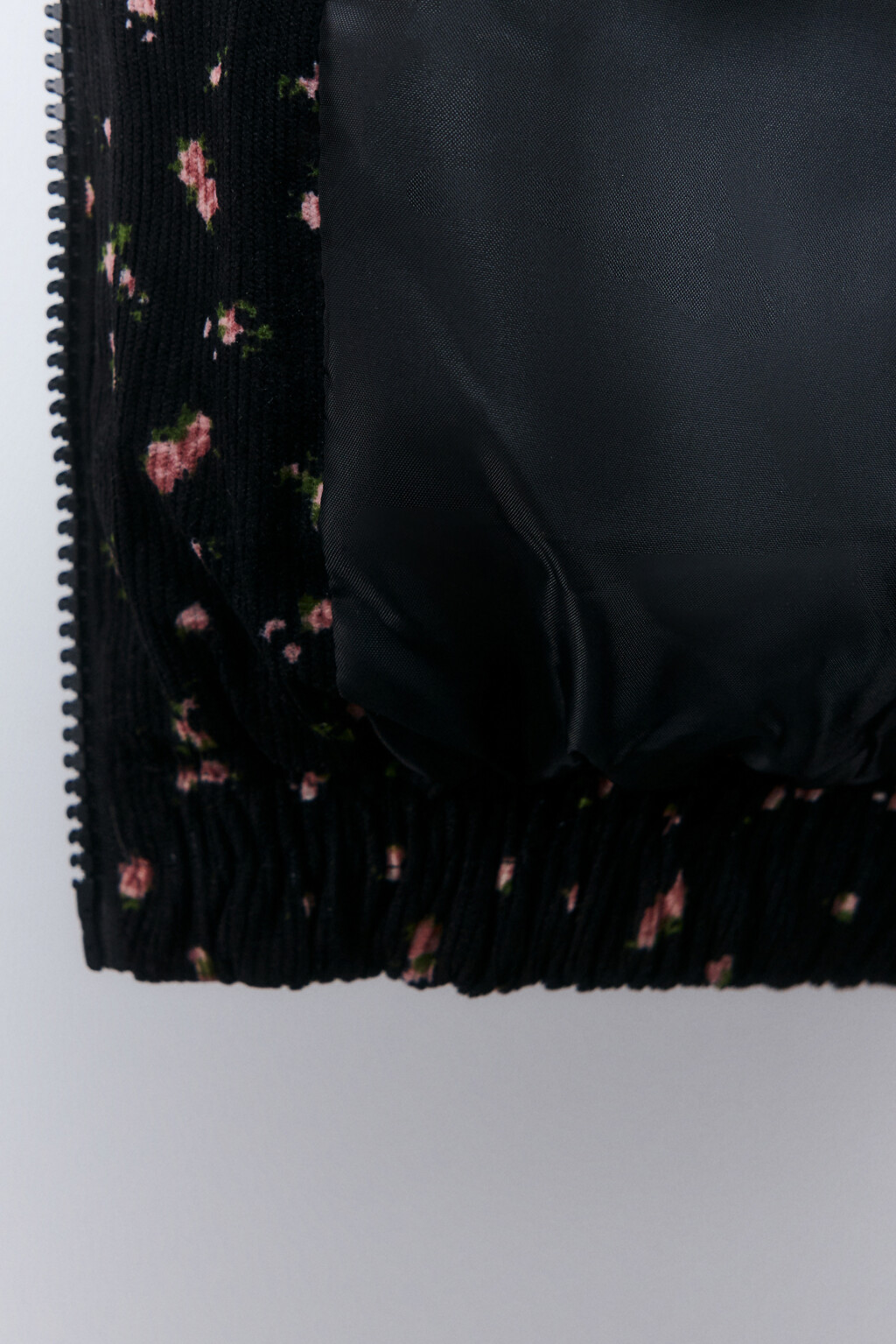 Куртка стеганая с цветочным принтом - цвет черный - 7