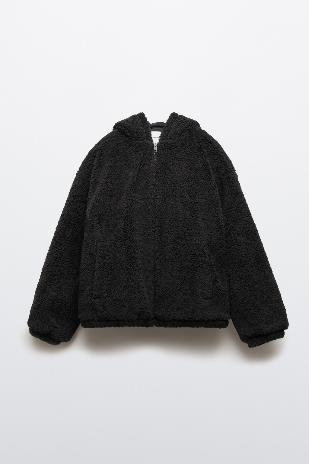 Куртка плюшевая с капюшоном и ушками - цвет черный - 9