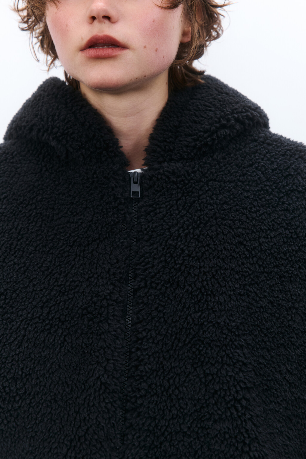 Куртка плюшевая с капюшоном и ушками - цвет черный - 6