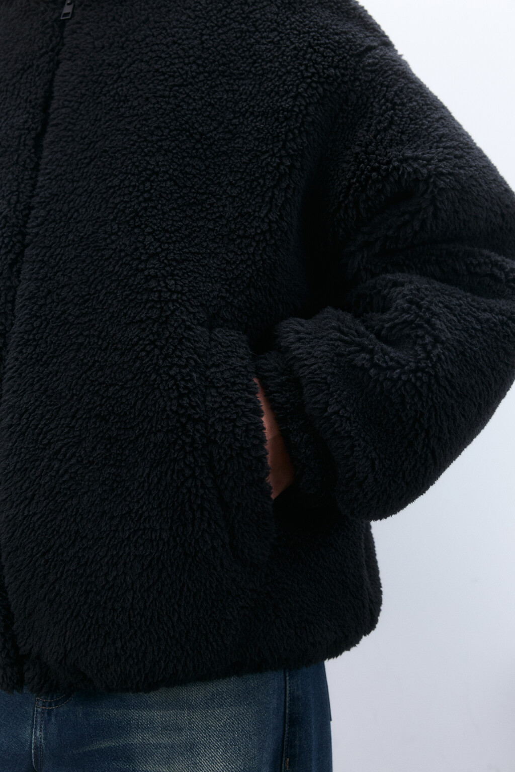 Куртка плюшевая с капюшоном и ушками - цвет черный - 7