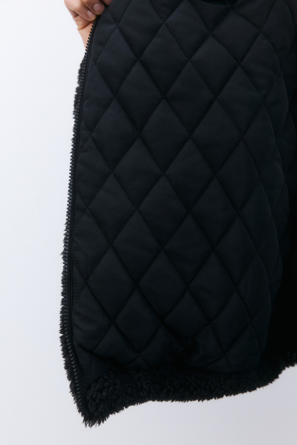 Куртка плюшевая с капюшоном и ушками - цвет черный - 8