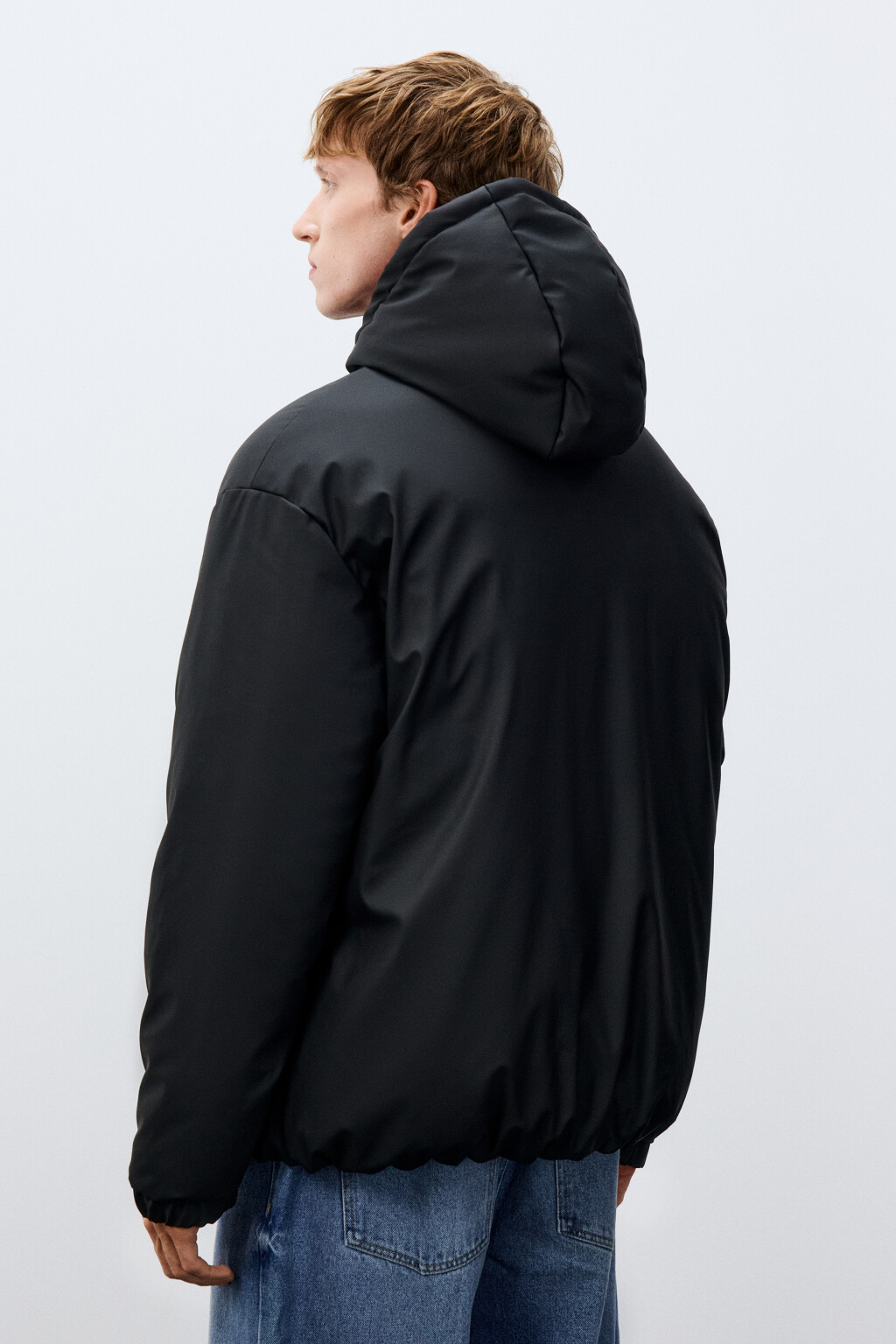 Куртка утепленная с капюшоном - цвет черный - 3