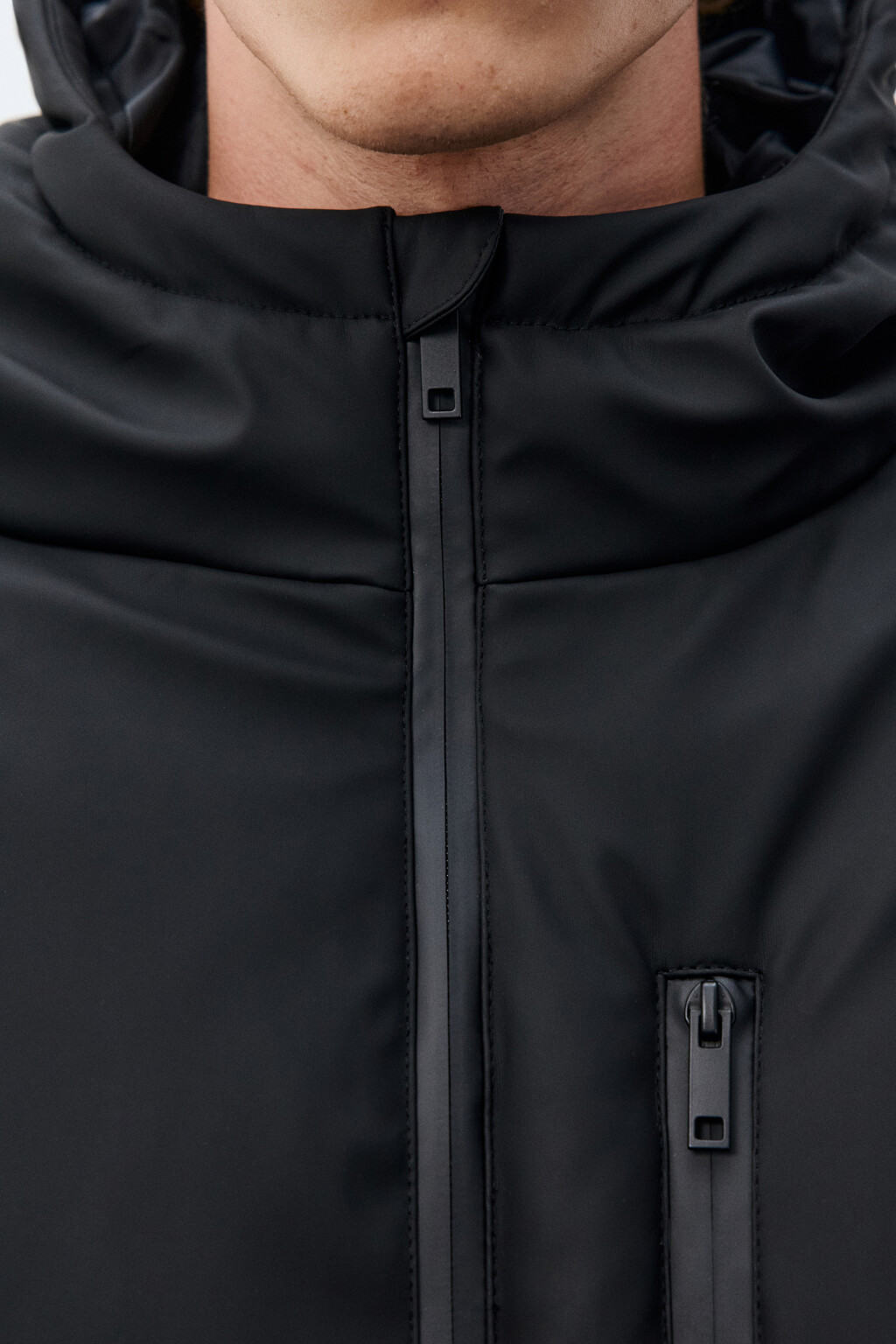 Куртка утепленная с капюшоном - цвет черный - 5