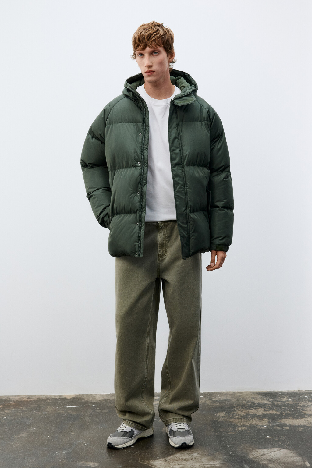 Куртка стеганая с капюшоном - цвет зеленый - 5