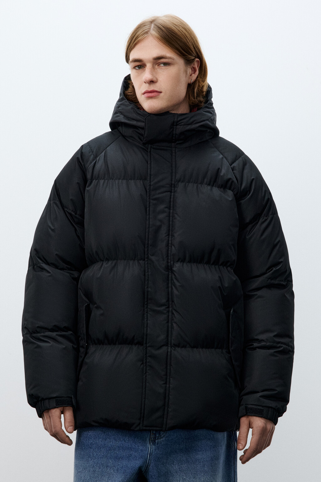 Куртка стеганая с капюшоном - цвет черный - 2