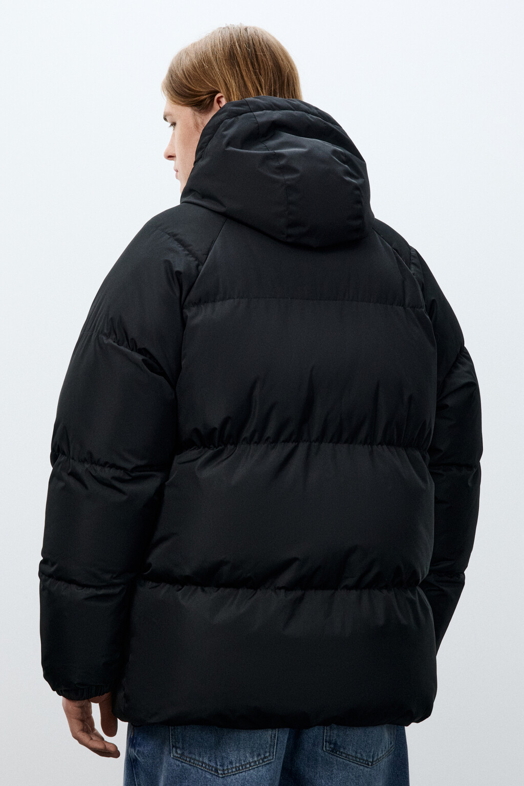 Куртка стеганая с капюшоном - цвет черный - 3
