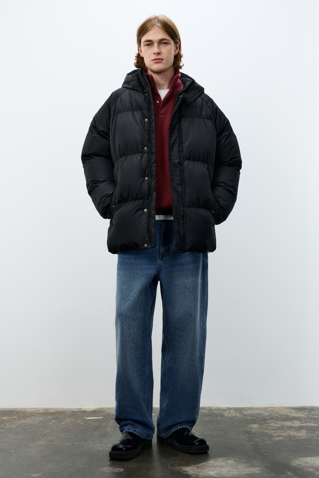 Куртка стеганая с капюшоном - цвет черный - 4