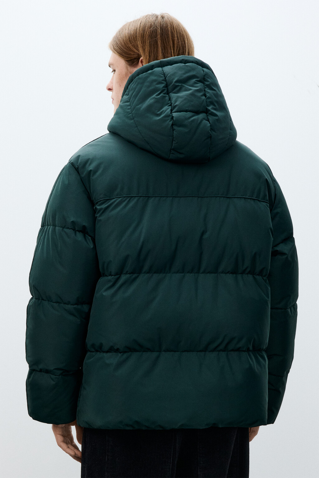 Куртка стеганая с капюшоном - цвет зеленый - 3