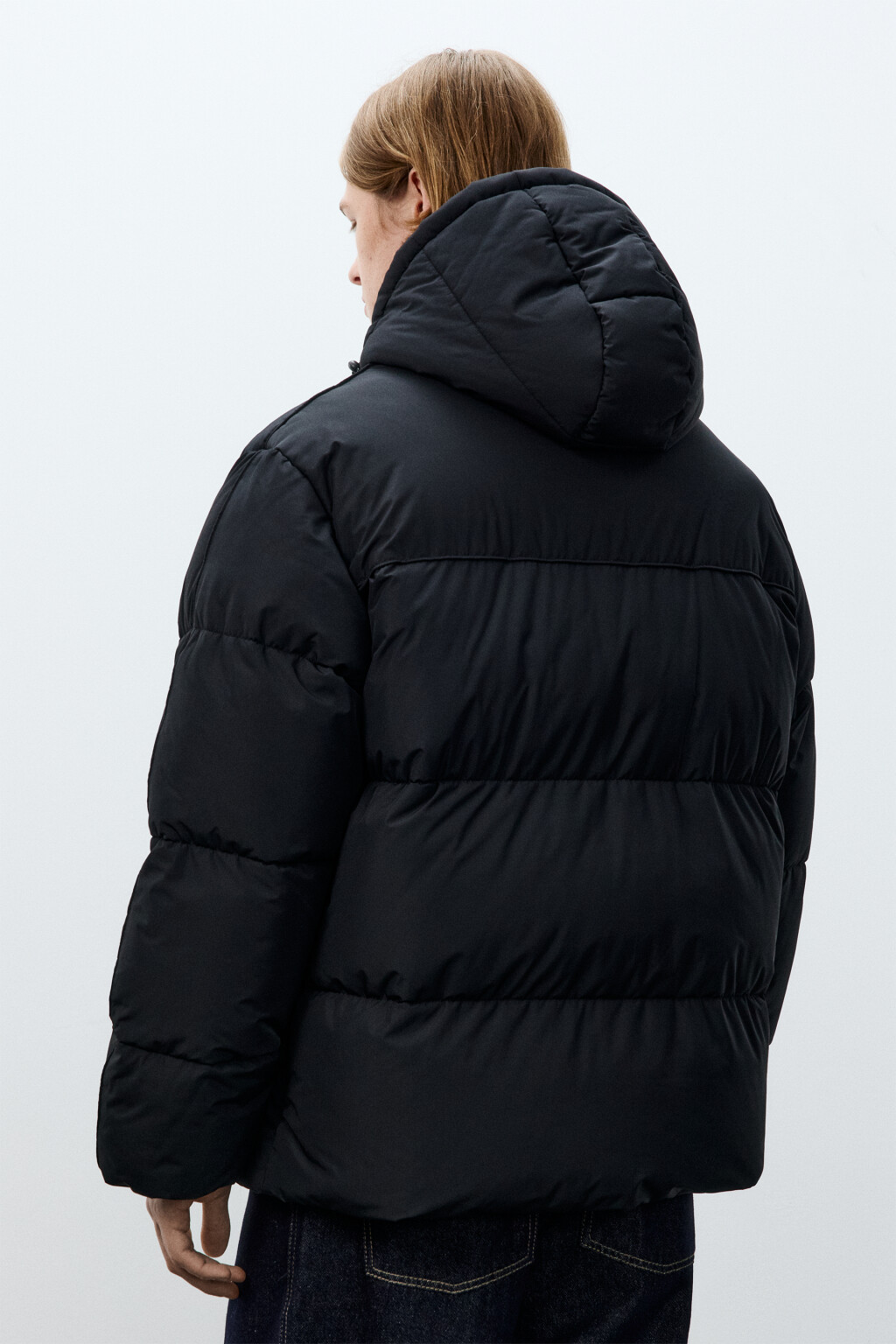 Куртка стеганая с капюшоном - цвет черный - 4