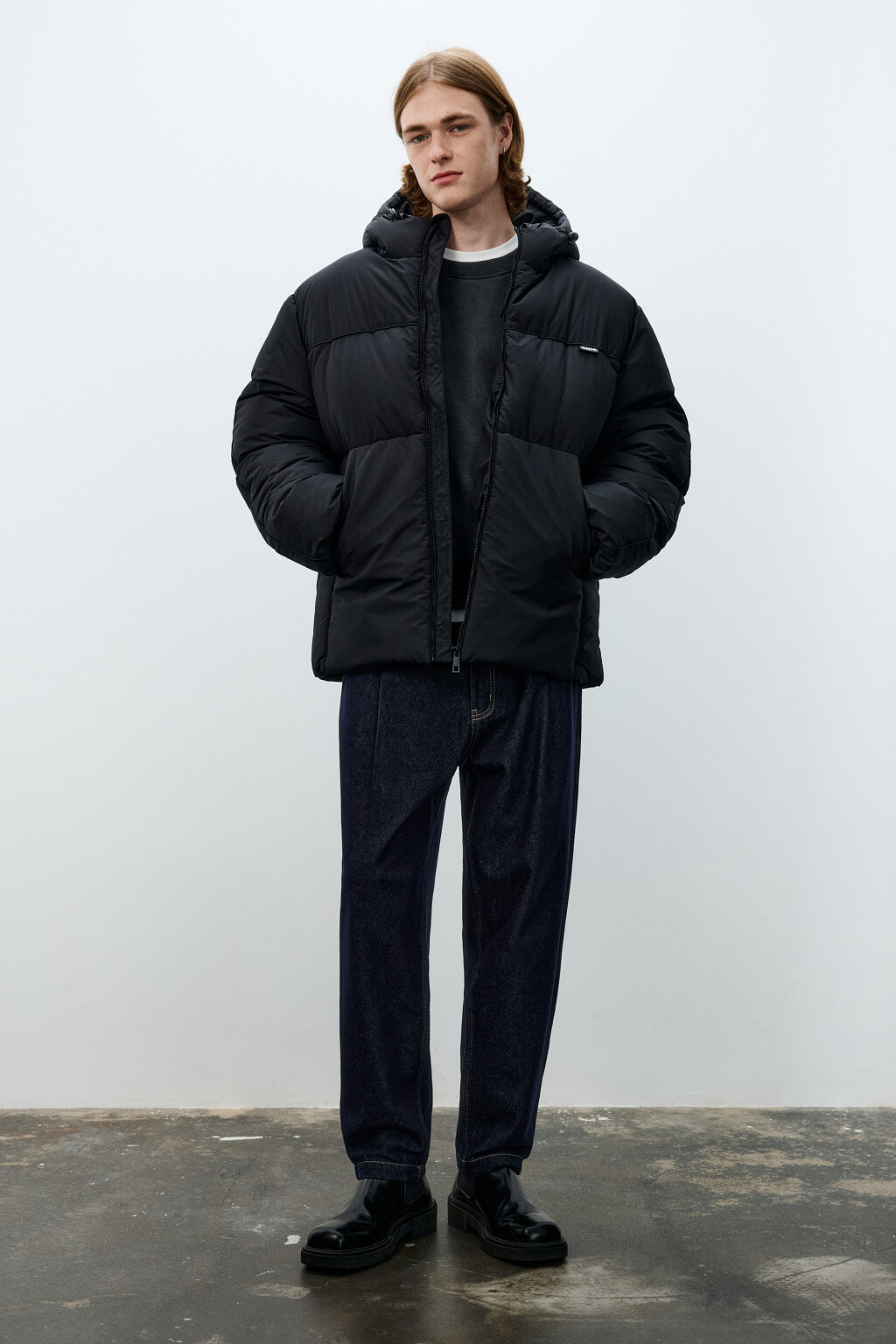Куртка стеганая с капюшоном - цвет черный - 5